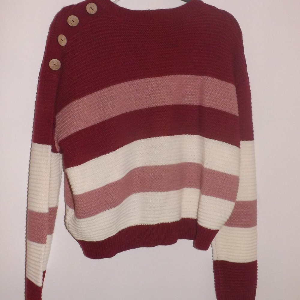 Striped cropped sweater